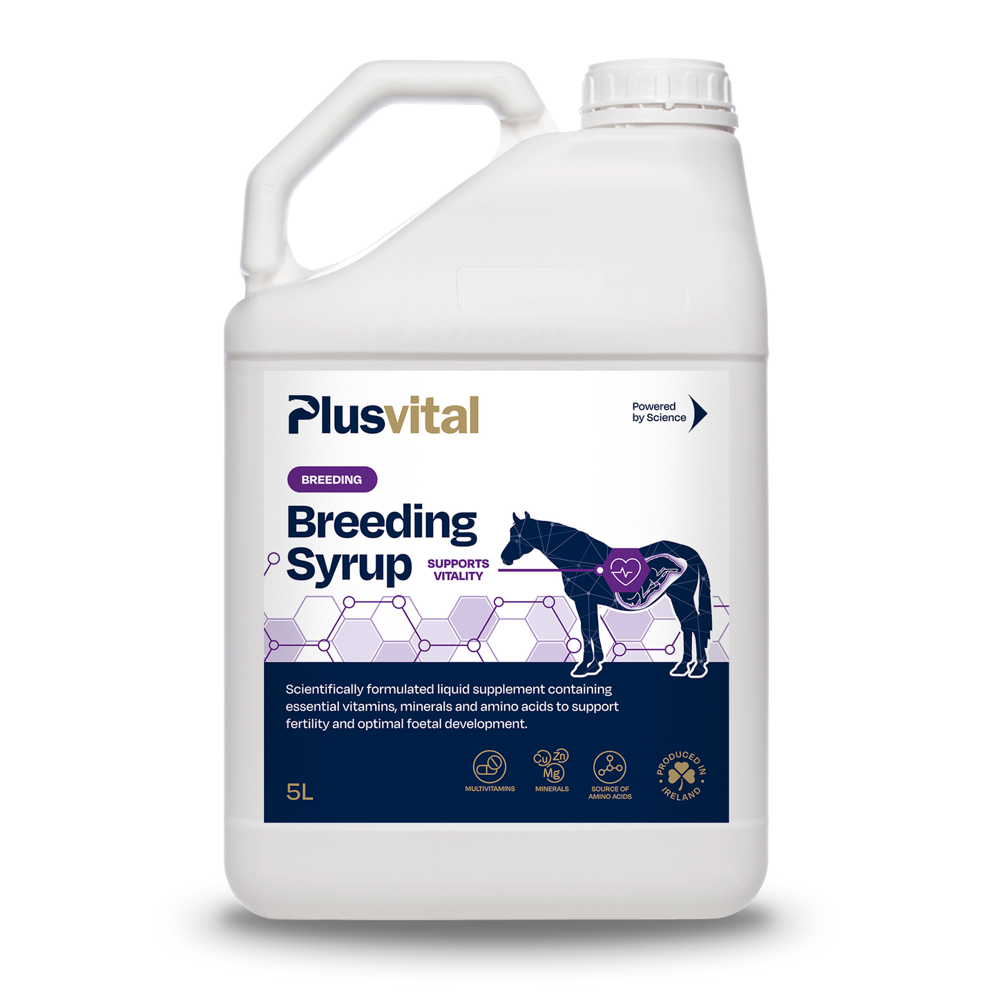 PLUS VITAL Breeding Syrup - Napredna podpora za plemenske kobile, žrebce in žrebeta